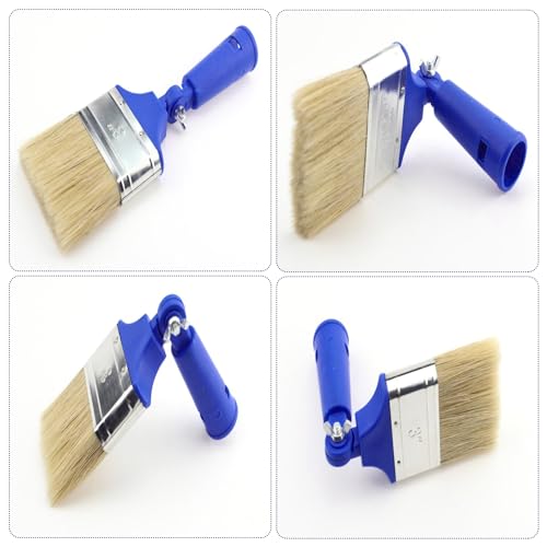 3-Teiliger Pinsel, Verstellbarer Pinsel, Verlängerungspinsel, Mehrwinkelborsten, Malwerkzeug, Hauspinsel Zum Streichen Von Wänden, Decken Blau