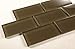 Chocolate - 3x6 Coffee Glass Tile - Bathroom Tile & Kitchen Backsplash Tile (Price per square feet, 8 pieces)
