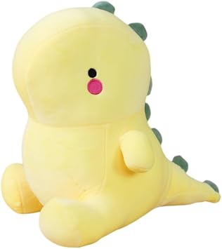 Dinosaur Plush Toy, Cute and Soft Dinosaur Plush Doll Gift, Suitable for Family and Friends on Birthday, Party, Gathering. 1 pcs Yellow 10 inch