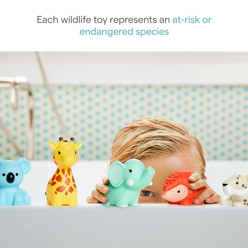 Munchkin Baby Bath Toy Squirts for Babies and Toddlers 9 Months and Up, Wild Animal Squirters, 8 Pack - image 3