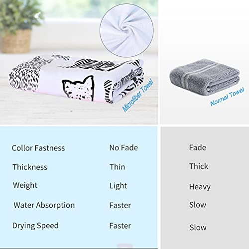 Livilan Cat Kitten Beach Towel For Women, Microfiber Anime Picnic Bath Pool Yoga Towel, Soft Cute Quick Dry And Sand Proof Beach Towels, Cat Hello Kitty Gifts For Cat Lover Thin Towels 30”X60” #TOP5
