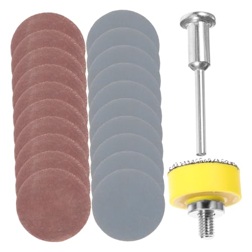 GLEAVI 1Set Industry Sanding Pads with Shank Round Sanding Discs for Drill Grinding Tools Lightweight Sandpaper for Polishing and Sanding Applications