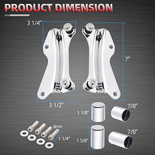 Amazicha Chrome 4 Point Docking Hardware Covers Kit Compatible For Harley Davidson Touring Street Glide, Electra Glide, Road Glide, Road King 2014-2023 #TOP1