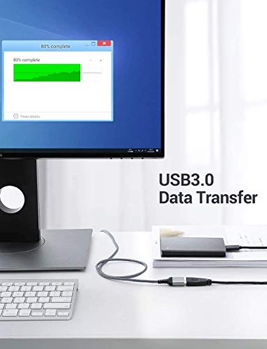 AINOPE USB Extension Cable,USB Extender,USB 3.0 Extension Cable, Male to Female Cord High Data Transfer Compatible with Webcam,Keyboard,Flash Drive,Hard Drive,Printer,3.3FT,Grey - Thumbnail 5
