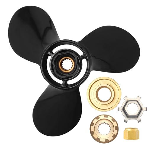 Image of 13 x 19 Aluminum Boat Propeller for Mercury Engines 40 50 60 70 75 80 90 100 115 125 140 150HP 48-77346A45 15Spline Tooth RH