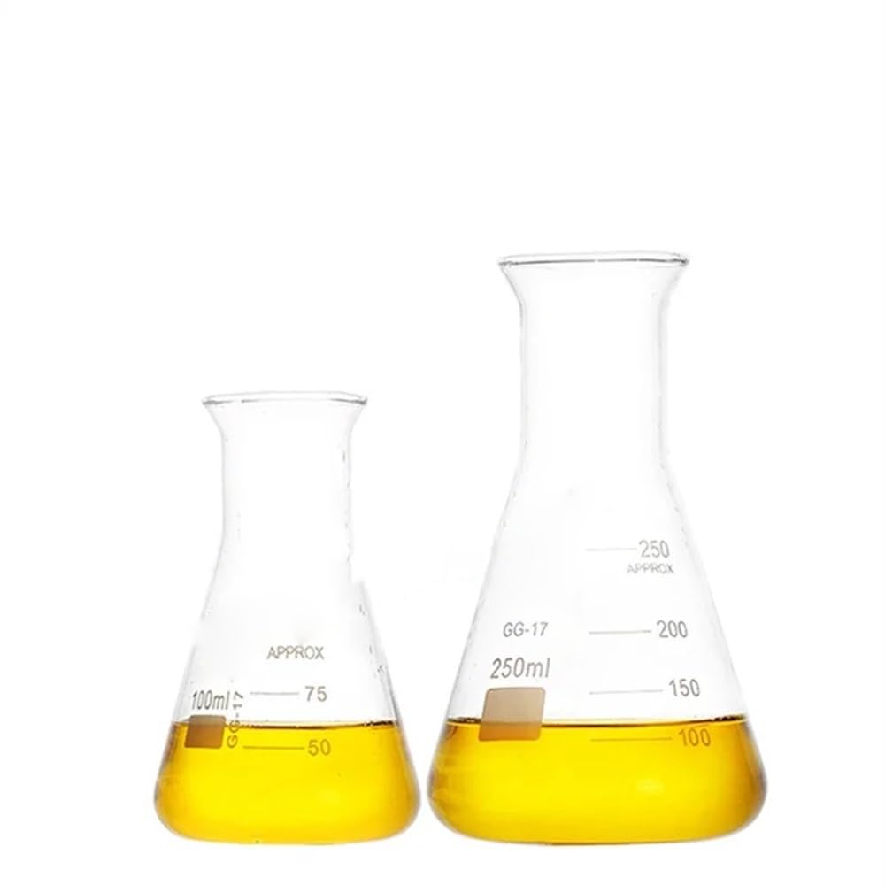 Verrerie et matériel de laboratoire 1 flacon conique transparent en verre triangulaire de 150 ml à 1000 ml, équipement de laboratoire(500ml)