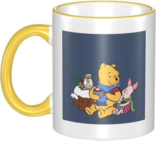 男女贈り物マのプーさん7 耐熱カップ セラミック ティーカップ 陶器 マグ マグカップ コーヒーカップ かわいい セラミック おしゃれコップ かわいい 景品 マグ 贈答品 Yellow