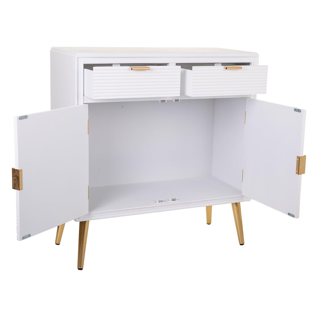 WANDERLUST DECO Recibidor de Madera Blanco 80x36,5x85,5