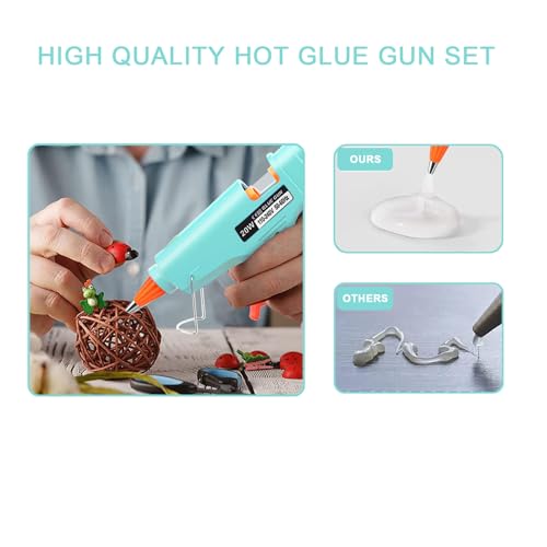 Hot Glue Gun Kit Mini: Mini Hot Glue Guns Kit with 20 Sticks Melt Glue Gun Craft for School DIY Arts Home Quick Repairs Multi-application 2 Pack - Image 4