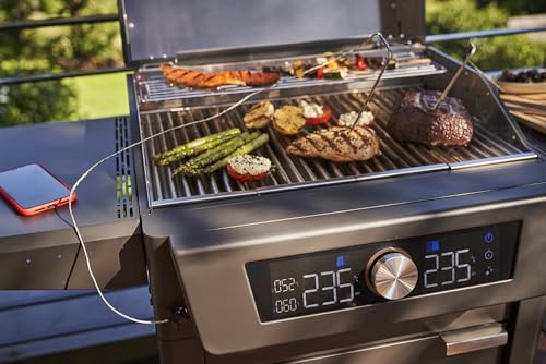 Char-Broil Evolve Electric E-Power Grillen, 90°C-370°C, APP Control, Reinigungsfunktion & SMART-E Wetterschutzhaube für den SMART-E Elektrogrill