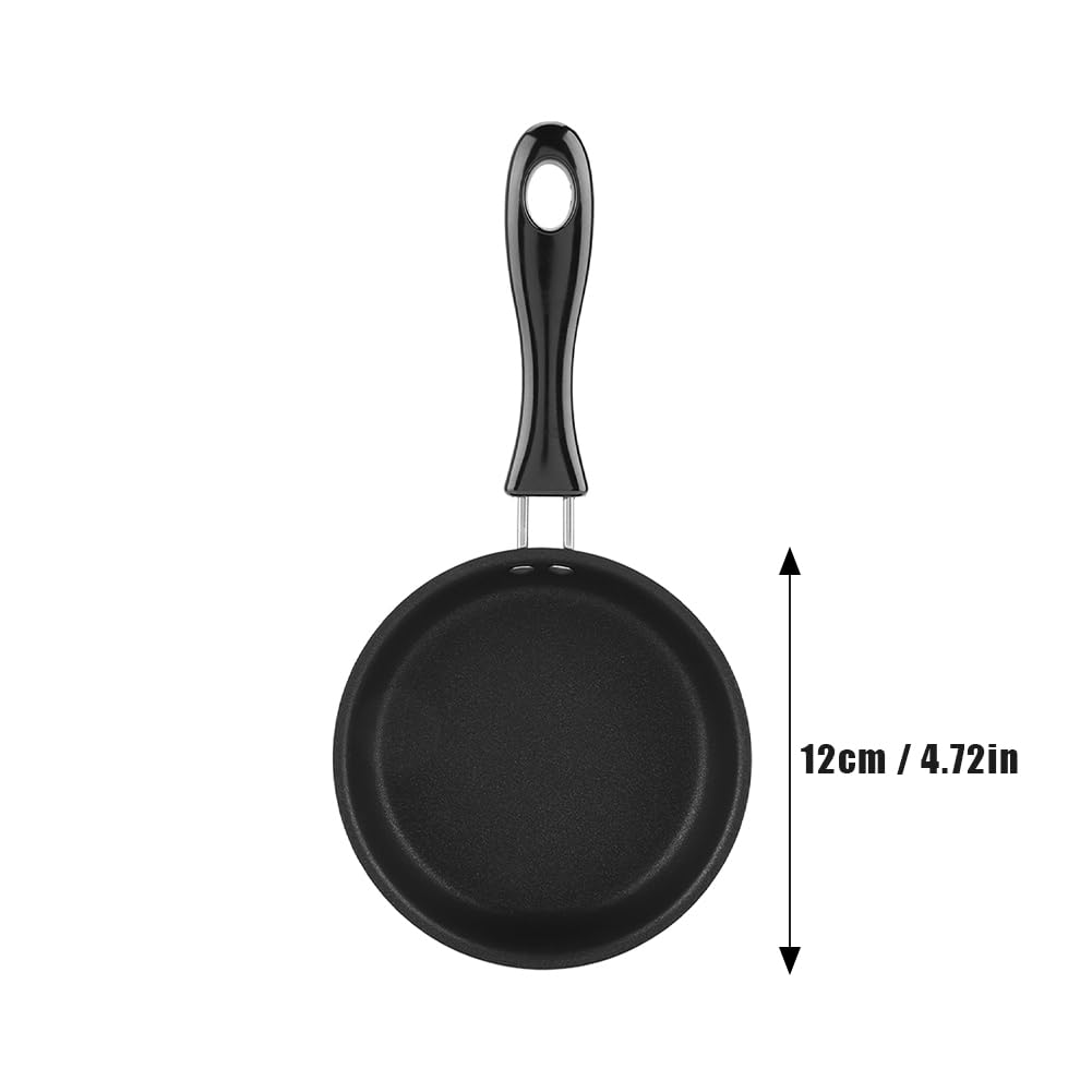 Mini sartén, sartén antiadherente para servir huevos, tortilla redonda, sartén individual, anti calor, goma larga, pequeñas sartenes pequeñas, utensilios de cocina para el hogar, utensilios de 6