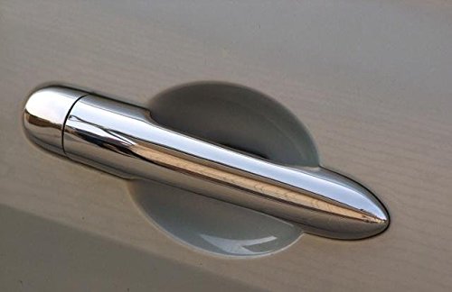 RECAMBO | Cubierta para Manillas Puertas | compatible con Renault Megane II Scenic II | Embellecedores KIT acero inoxidable cromados para manijas de puertas