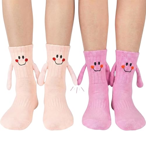 YKW 2 Pairs Holding Hands Socks, Magnetic Funny Couple...