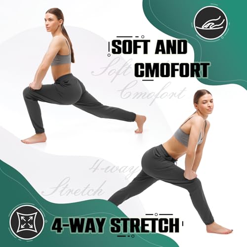 Image of Walifrey Womens Joggers with Pockets, Drawstring Sweatpants Women for Lounging Jogging Workout and Gym