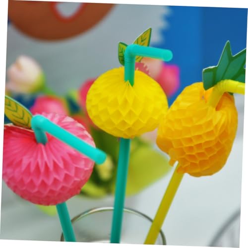 FOMIYES 24 pitillos plásticos 3D desechables coloridos miniatura 2