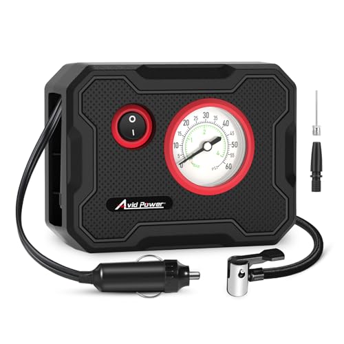 AVID POWER 12V Tire Inflator Portable Air Compressor, Portab...