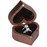 de anillos de compromiso, soporte de joyería en forma de corazón, de almacenamiento de anillos | para Navidad, San Valentín, boda, celebración, mujeres, novias
