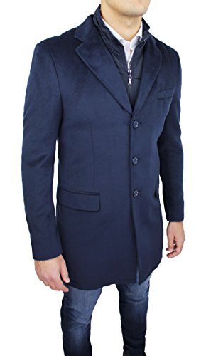 Veste Pardessus Hiver Homme ajustée munie d'un gilet thermique