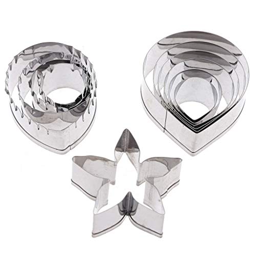 11 ピース抜き型フォンダンバラの花の形のビスケットダイ花びら抜き型ステンレス鋼素材のためのクッキーを焼く