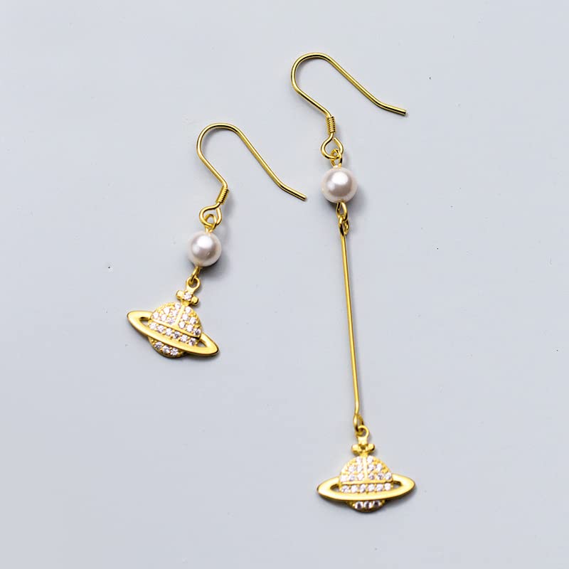 Orecchini a forma di fiore con infilatura lunga in argento Sterling