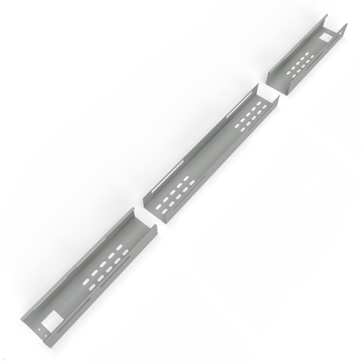 TKW006 Kabelwanne ausziehbar 1100-1700 mm (Silber)