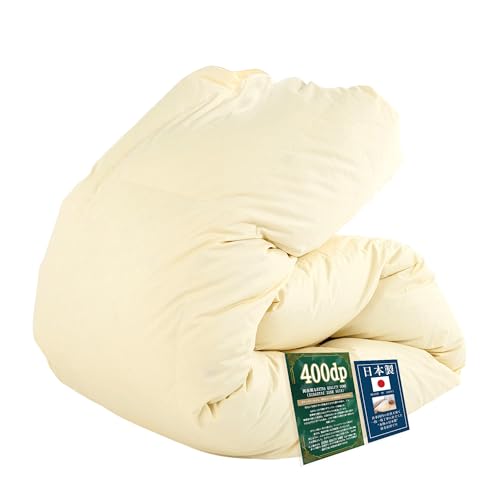 いいはねふとん店 羽毛布団 シングル 150cm×210cm 掛け布団 超長綿100％生地使用 国産 ホワイトダウン93％ 羽毛 1.2kg ダウンパワー400dp かさ高性165mm以上 パワーアップ加工 国内洗浄 抗菌防臭 3年保証 日本製 (1)シングル 1.2㎏)の商品画像（Amazon）