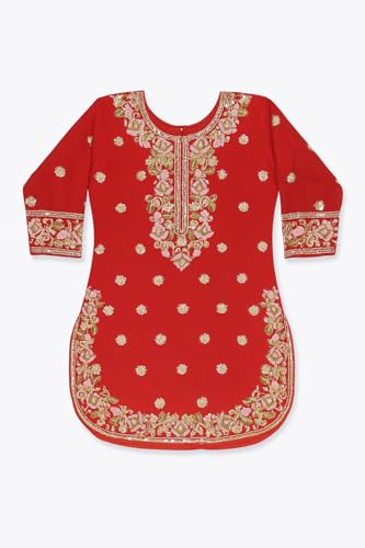 Image of FFION - Girls Salwar Suit with Dupatta Set - Elegant Embroidery Work Traditional Ethnic Wear I Festive Party Dress I Birthday Dress for Girls