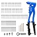 CCLIFE Nietenzange Set Blindnietzange Popnietenzange 120 tlg Blindnieten 4 tlg HSS Bohrer Nietzange Popnieten 2.4mm 3.2mm 4.0mm 4.8mm Blindnieten Set günstig Kaufen-CCLIFE Nietenzange Set Blindnietzange Popnietenzange 120 tlg Blindnieten 4 tlg HSS Bohrer Nietzange Popnieten 2.4mm 3.2mm 4.0mm 4.8mm