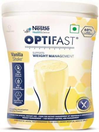 Nestlé Optifast Weight Management Shake | Vanilla Flavour | Scientifically Designed Weight Loss Diet | Meal Replacement Shake for Weight Loss | 400 G Jar