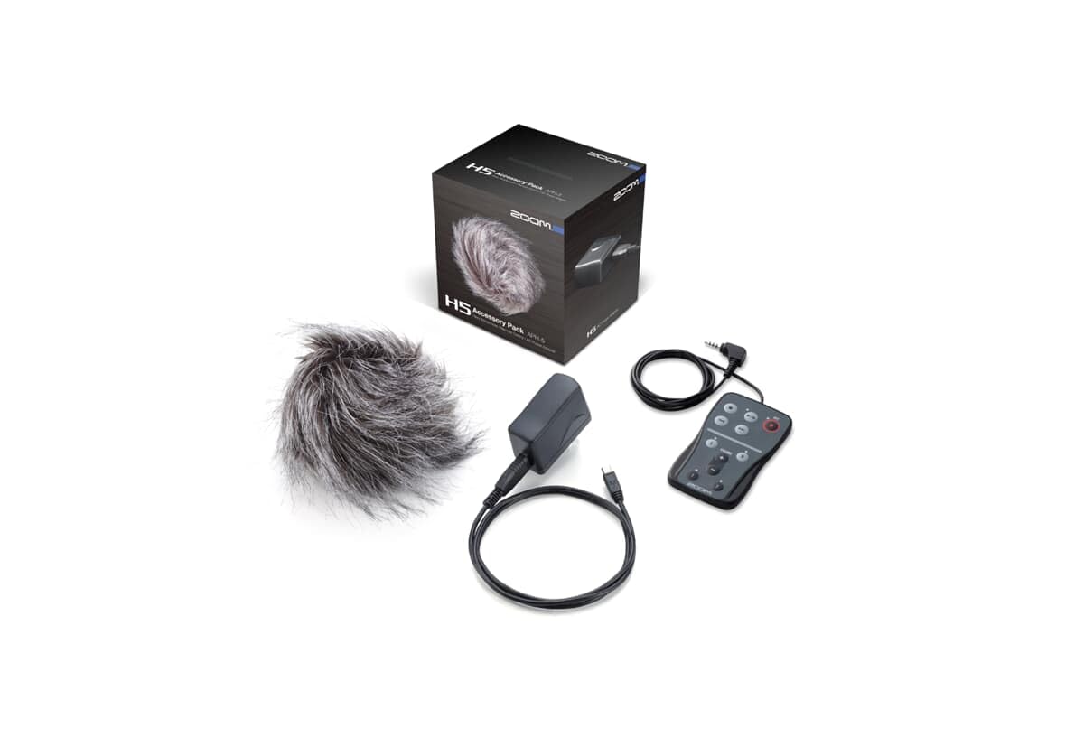 ZOOM APH-5 Accessory Pack for Zoom H5 – Complete Set with Windscreen, Remote Control & Power Adapter – Ideal for Mobile Recording – UK Version – Black