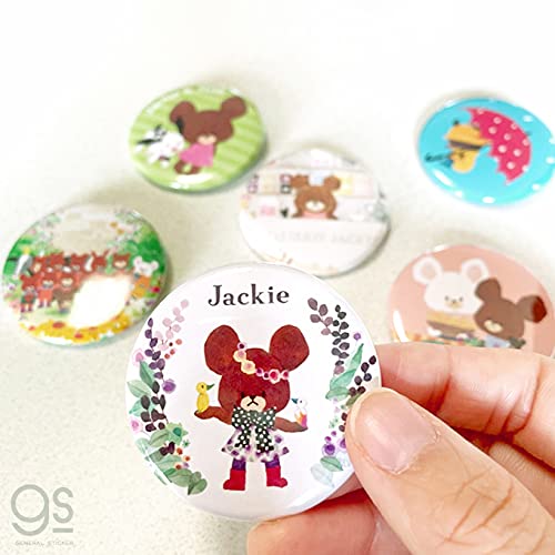 クマキャラクター缶バッジ Amazon | くまのがっこう 44mm缶バッジ ジャッキー&ミルク