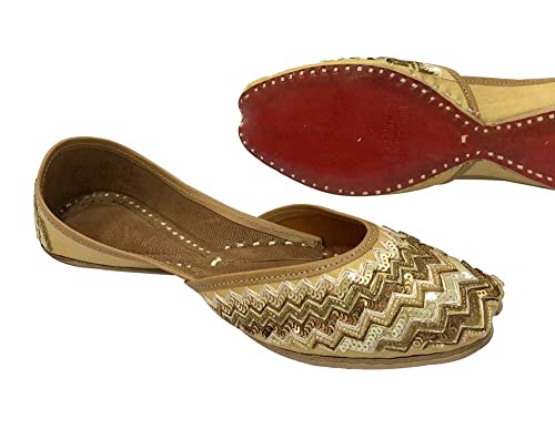 Juttis for Women's Wedding Bridal Shoes Ethnic Traditional Indian Flat Punjabi Jutti4
