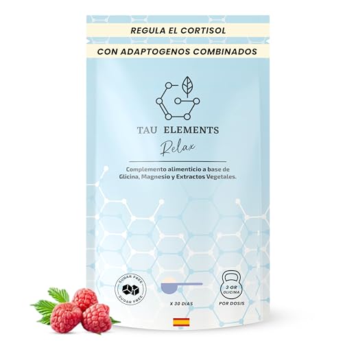 Tau Elements Relax® Suplemento Para Estres Cronico Adaptogenos Neuroinflamacion Glicina Magnesio Ashwagandha Centella Asiatica Apigenina Melena de Leon Schisandra Regula Cortisol Relajacion Antiaging