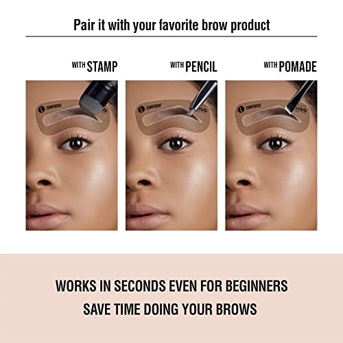 Kiss New York Professional Instant Brow Stamp And Stencil Kit Powder Stamp Eyebrow Shaping Kit thumb #2