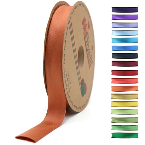 Image of Fold Satin Bias Tape - 99+ Colors - 3 /4 Inches Wide - 27 Yards - Fold Satin Binding Bias Ribbon Fabric Piping Bias Binding Tape for Sewing Clothing DIY (72. Warm Tan) BYS72