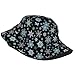 Merry Christmas Snowflakes Blue Purple Snowman Bucket Hats Fashion Sun Cap Packable Outdoor Fisherman Hat for Women and Men