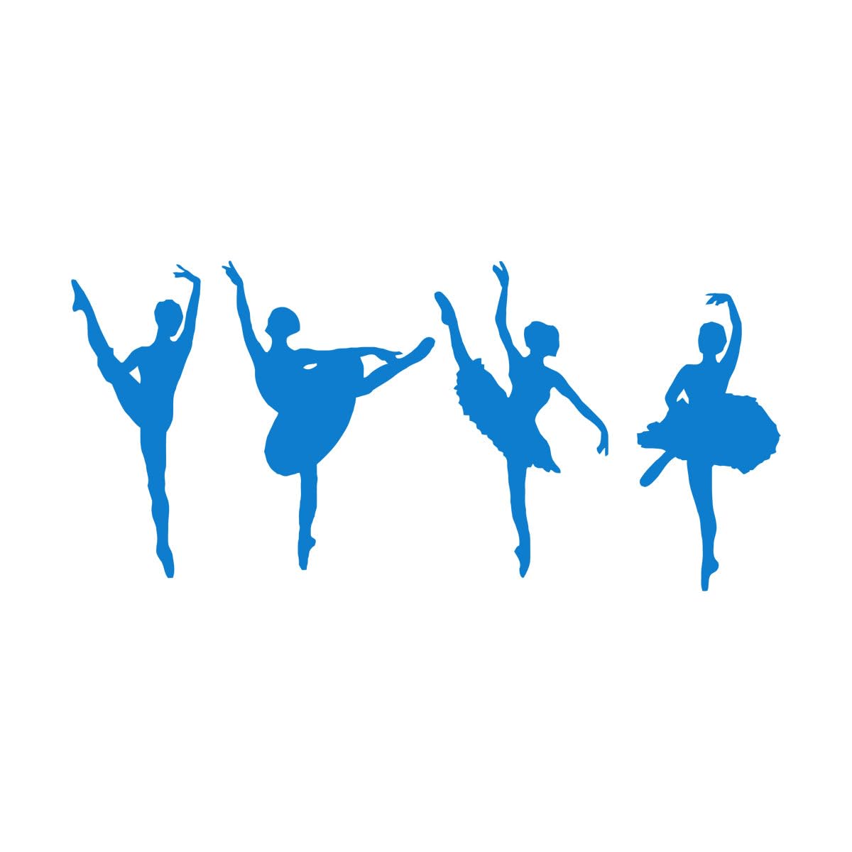 Ballerina Silhouette Wall Stickers Girls Room Decoration Wall Decal Ballet School Studio Dancer Nursery Sticker Wallpaper Small - 27x57cm โ image 1
