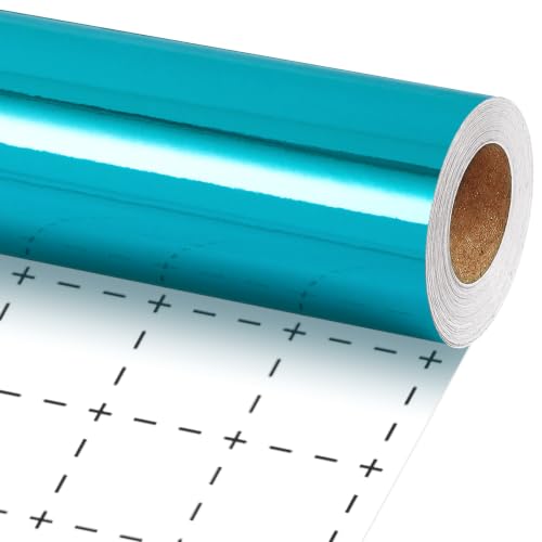 LaRibbons Teal Metallic Wrapping Paper, Premium Foil Gift Wrap Roll