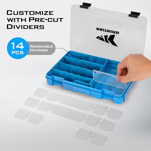 Image of KastKing Tackle Boxes, Plastic Box, Plastic Storage Organizer Box with Removable Dividers - Fishing Tackle Storage - Box Organizer - 2 Packs /4 Packs Tackle Trays - Parts Box