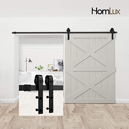 Homlux 10ft Heavy Duty Sturdy Sliding Barn Door Hardware Kit Single Door