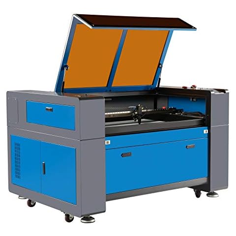 OMTech 100W CO2 Laser Graviermaschine 600 x 900 mm Laser Engraver Gravurwerkzeug Laser Cutter Cutting Engraving Gravurmaschine RDWorks mit USB-Anschluss für Heimwerker Cover