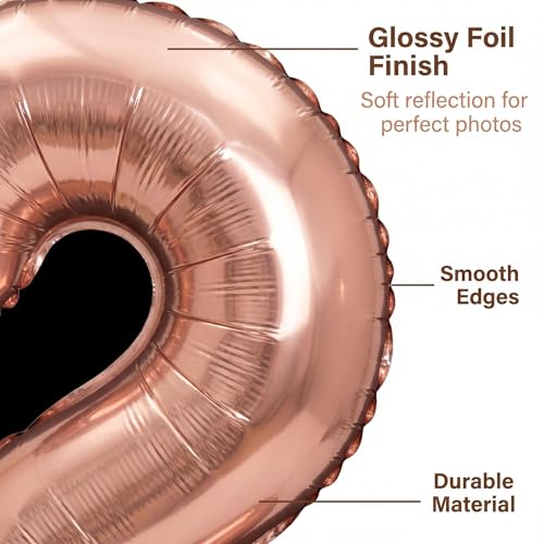 Image of YPSelected 32 Inch Large Foil Helium Number Balloon Birthday Wedding Party 0-9 (Brown, 6)