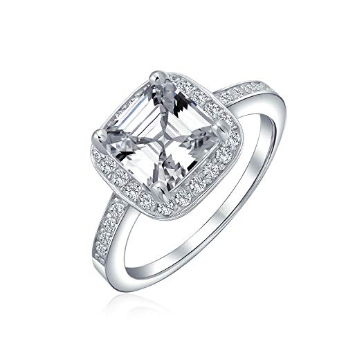 Stunning 3-6CT AAA CZ Halo Square Radiant Cut Engagement Ring Wedding Set - Clear Canary Yellow Stone, .925 Sterling Silver Rose 14K Yellow Gold Plating, Pave Cubic Zirconia Band, Exquisite for Women