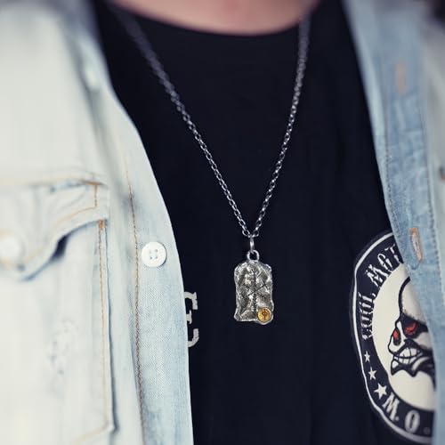 Collier Viking Vegvisir argent 925 robuste anti-noircissement chaîne 60 cm