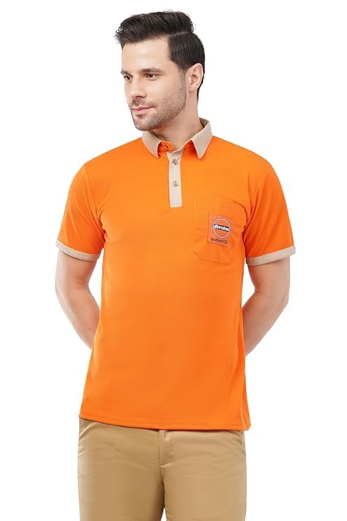 Indian Oil (IOCL) Official Uniform T-Shirt | Regular Fit Workwear for Fuel Station Attendants | Industrial Grade Comfort-picture-12