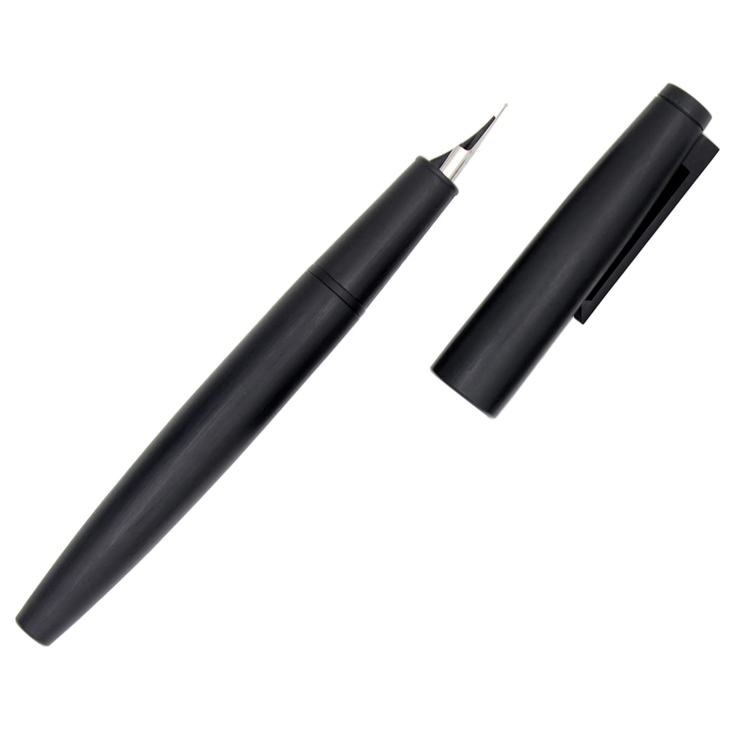 Gullor Matte Black Fountain Pen (JH18), Classic Design with Converter and Pen Box, 0.3mm Nib, Black Clip - Image 4
