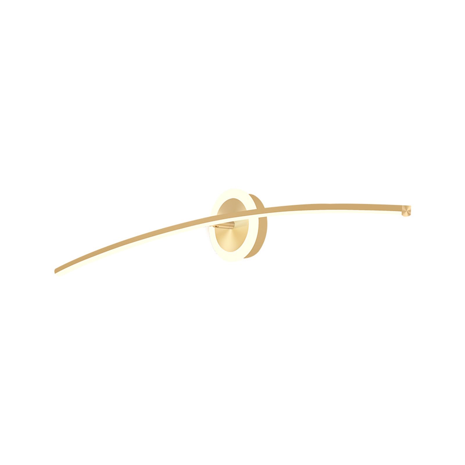 Luce Specchio Lampade da bagno dimmerabili a LED in oro sopra lo specchio Illuminazione da parete per bagno moderna dalla linea semplice Lampada da toeletta a striscia lunga per armadietto Trucco