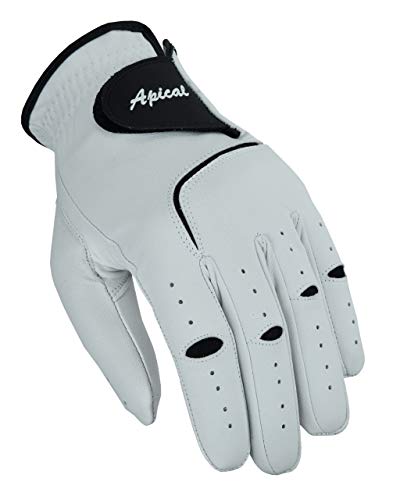 Apical Premium Leather Golf Glove Stable Grip Mens Golf Gloves Durable Value Pack (Pack Of 3) Genuine Cabretta Leather Golf Gloves Men Left Hand (Regular Sizes) (Large, Left Handed) #TOP5