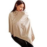 Anguang Damen Einfarbig Stillschal Stillen Schwanger Stillzeit Nursing Mutterschaft Abdecken Mit Knöpfe Aprikose