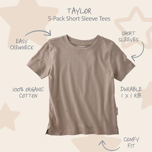 Image of Butterblu Taylor 5-Pack Short Sleeve T-Shirts 100% Organic Cotton